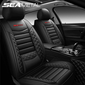 Luxury Car Seats Covers SEAMETAL Leather Seat Cover Automobiles Seat Covers Mats Leather Seat-Cover Cushion Interior Accessories