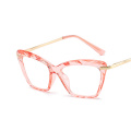 Crystal Multi-faceted Glasses Ladies New Eyeglasses Frame Trendy Fashion Metal Frame Tide Flat Mirror