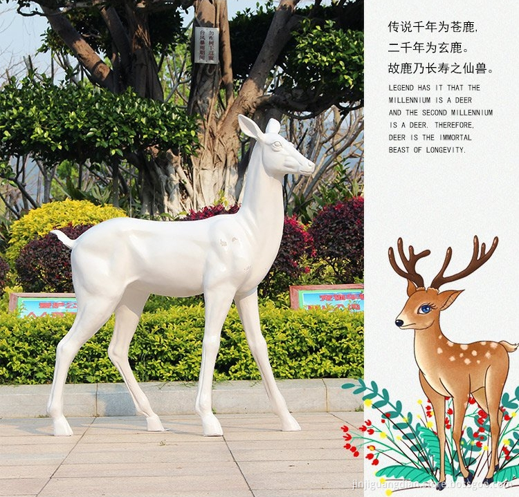 Resin Simulation Of Sika Deer Outdoor