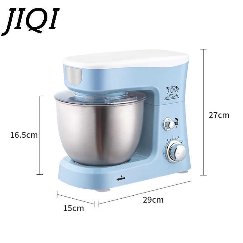 JIQI 5L/3.5L Stand Mixer Electric Chef Machine Mixing Blender Food Processor Kneading Cake Bread Dough Hook Whisk Egg Beater EU