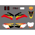 New Style TEAM GRAPHICS&BACKGROUNDS DECAL STICKERS Kits For YAMAHA TTR110 DIRT pit bike (Yellow/Red)