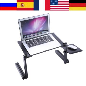 Multi-functional Adjustable Portable Aluminum Laptop Table Stand For Bed Sofa Laptop Table Folding Notebook Desk With Mouse Pad