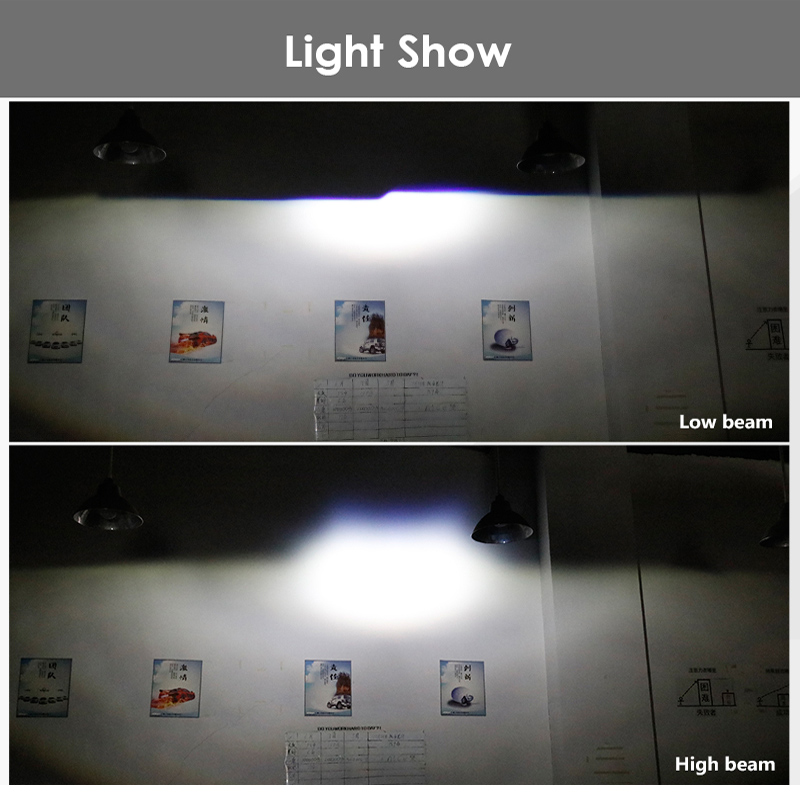 2PCS Sanvi 2.5 inch 35W 5500K Bi LED Projector Lens Headlight 12V Hi Low Beam Motorcycle Car LED Headlight Retrofit Kit