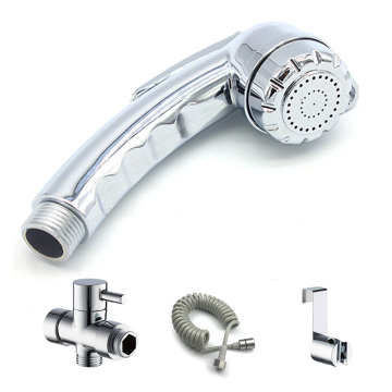 1 Set ABS Chrome Plated Toilet Bidet Shower Hand Sprayer Shower Head Hygienic Shower Accessories for Bathroom