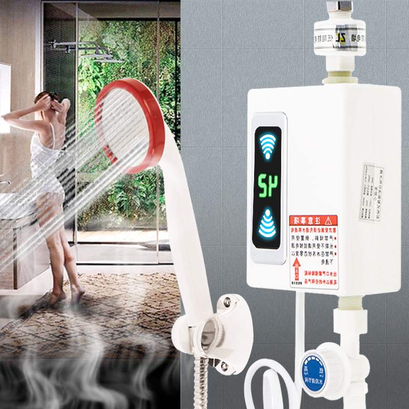 3800W 220V Home Bathroom Electric Water Heater Instant Hot Water Heater Hot Heating Shower Tankless Instantaneous Water Heater