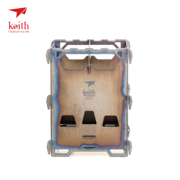 Keith Titanium Alloy Wood Stove Outdoor Camping Portable Charcoal Stove Heating Stove Burning Cooker