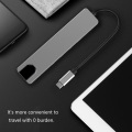 6 in 1 Aluminum Alloy USB 3.0 Ports Type-C Hub Usb-C to 4K HD Laptop Rj45 Gigabit Ethernet Network PD Hub