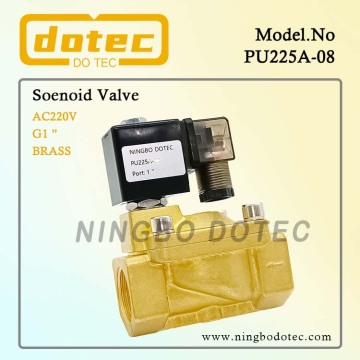 1'' PU225A-08 Shako Type 2/2 Way Brass Solenoid Valve 220VAC