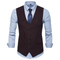 Men Suit Vest Europe Size 2019 Spring Autumn Business Casual V-neck Vest for Men Waistcoat