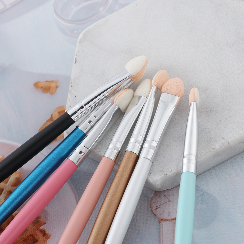 5pcs Long Handle Eyeshadow Brush Portable Sponge Eyebrow Stick Eyeshadow Applicator Easy to Stick powder Cosmetic Makeup Tools