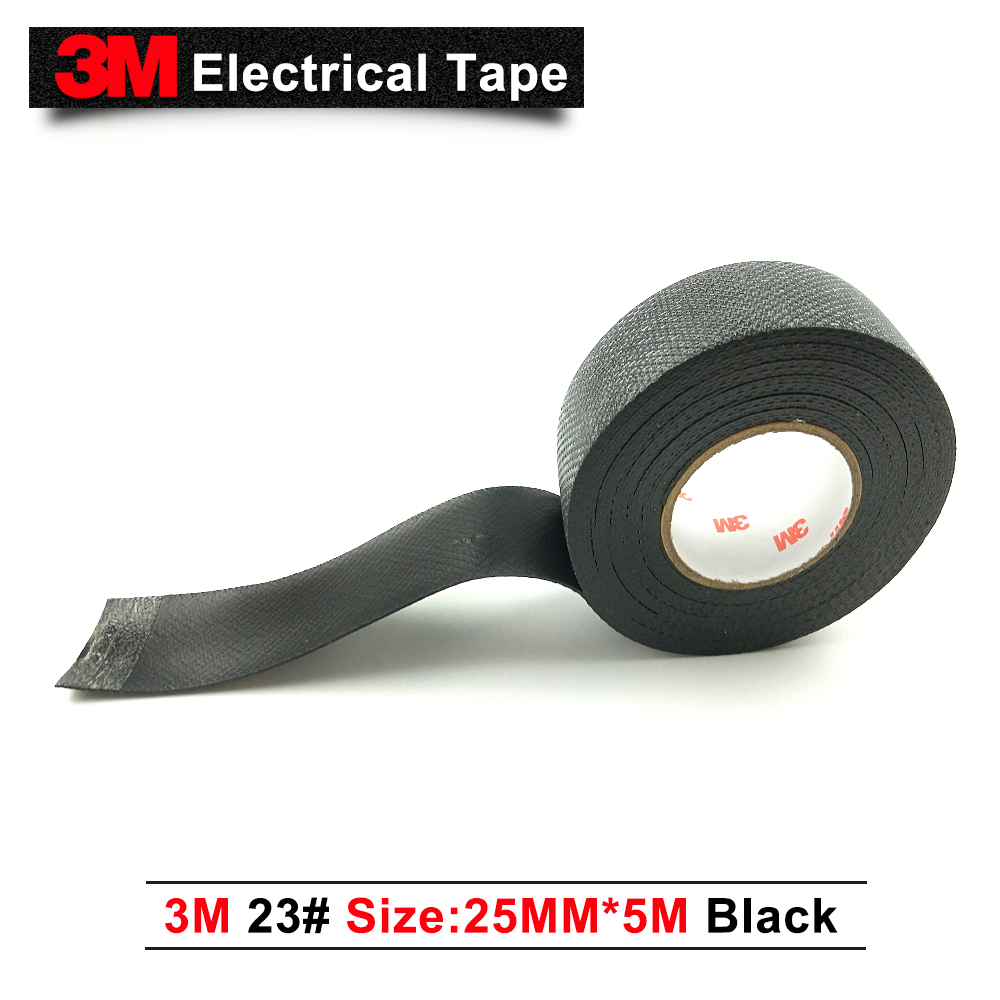 100% Original 3M 23 rubber Splicing tape self-fusing electrical tape,25MM*5M/pc,Pack of 1