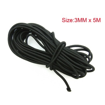 5Meters black Elasticated 3mm Diameter Bungee Shock Cord - Elastic Shockcord Rope