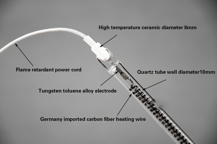 carbon fiber heater heating pipe Heating tube electric heating tube Far infrared quartz lamp 220v