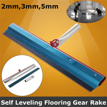 56x12cm Stainless Steel Notched Squeegee Epoxy Cement Painting Coating Self Leveling Flooring Gear Rake Construction Tools Part