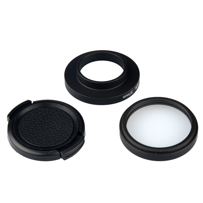 Gopro UV Lens Filter 37mm + Alloy Adapter Ring + Lens Cap Lente Protector Filtro for Gopro Hero 3 3+ 4 Accessories Set filtros