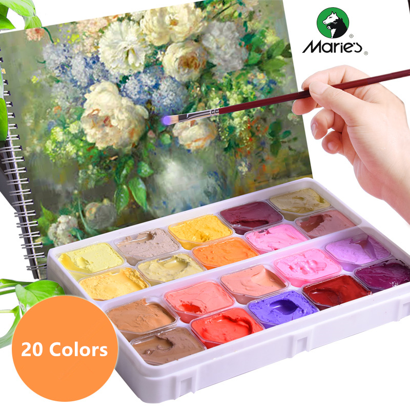 20 Colors 30ml Professional Gouache Watercolor Paints Unique Jelly Cup Design Gouache Paint for Artists Students Art Supplies