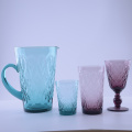 Unique Water Glass Gobleted Colored For sale