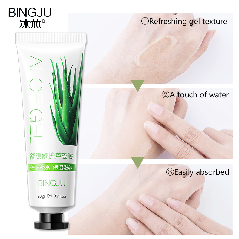Natural Plant Aloe Vera Gel Moisturizing Repair Day Creams Ance Treatment Hydrating Whitening Mild Soothing Face Care Nourish