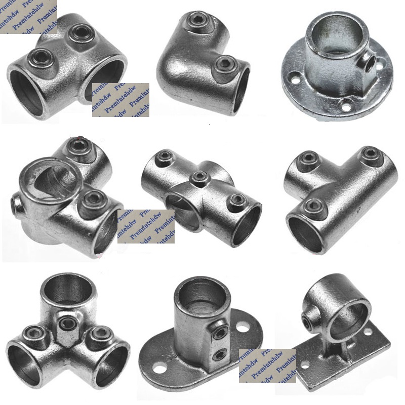 Heavy Galvanizing Die Cast Iron G1/2" 20mm Pipe Tube Fittings Clamp Hex Screw Flange Elbow DIY Storage Diaplay Rack Guardrail