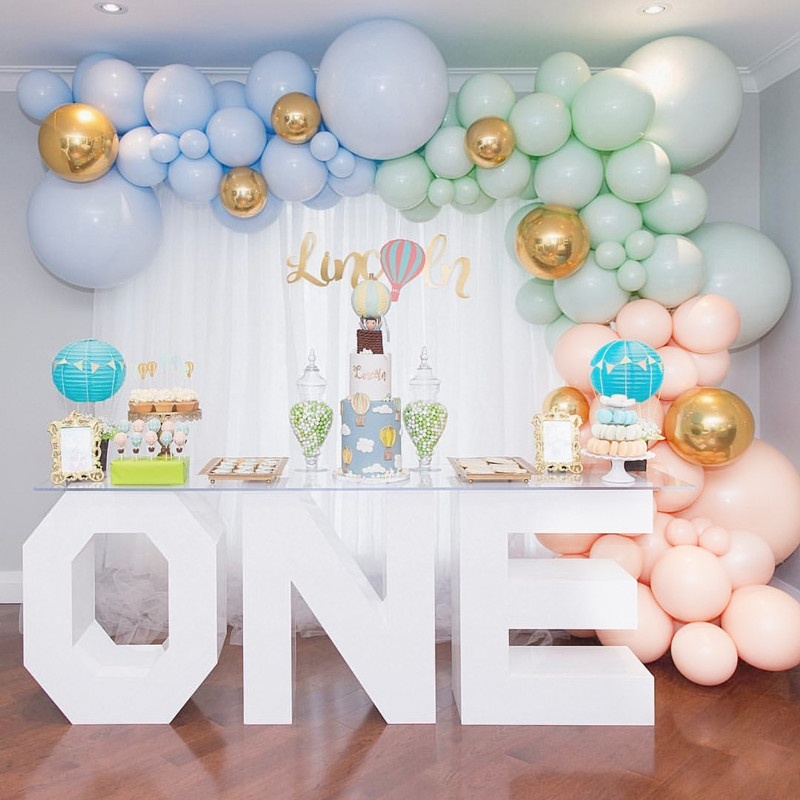 122pcs Macaroon Balloons Garland Latex Balloons Arch Happy Birthday Party Decor Kids Adult Wedding Baby Shower Decoration