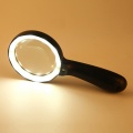 Lighted Magnifying Glass-10X Hand held Large Reading Magnifying Glasses with 12 LED Illuminated Light for Seniors, Repair