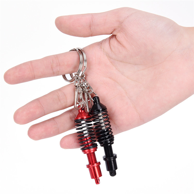 11.5*1.5 CM Car Auto Coilover Spring Shock Absorber Key Chains Ring Keyrings For Car Suspension Keychain