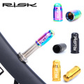RISK Lightweight Titanium Alloy Mountain Road Bike Bicycle Tire Presta Schrader Valve Cap Air Nozzle Dust Cover 2pcs/box