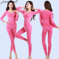 Jerrinut Thermal Underwear Women Long Johns Women For Winter Warm Long Johns Cotton Sexy Thermal Underwear Set For Women