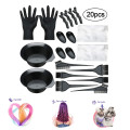 2020 Home Salon Hair Dyeing Brushes Hair Dyeing Cream Bowl Coloring Brush Comb Earcap Clips Dyeing Cape Kits Hair Tint Tools