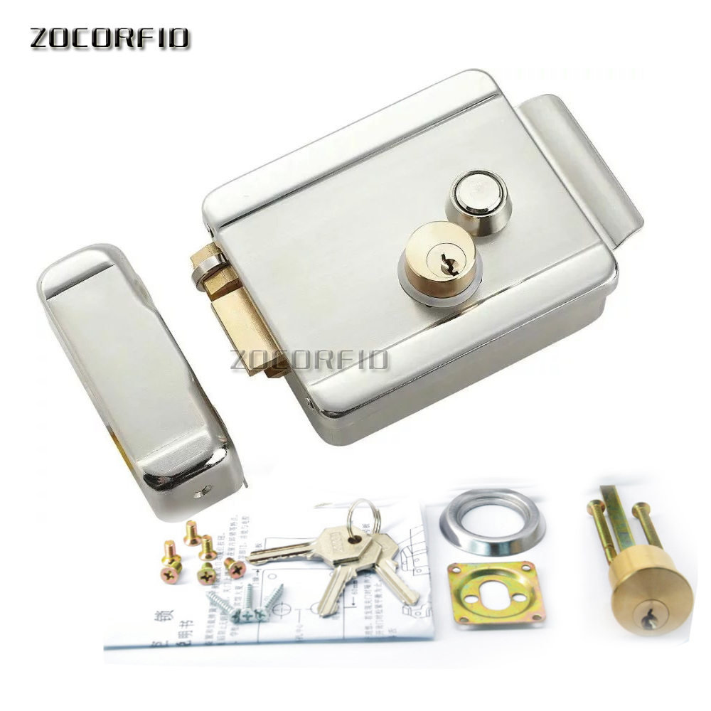 Electric Control Lock Electronic Magnetic Door Lock For 12V DC Access Control System with double lock key