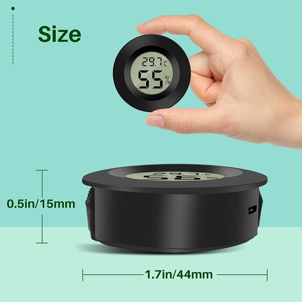 Round embedded electronic temperature and humidity meter grafting eyelash hygrometer decorative thermometer