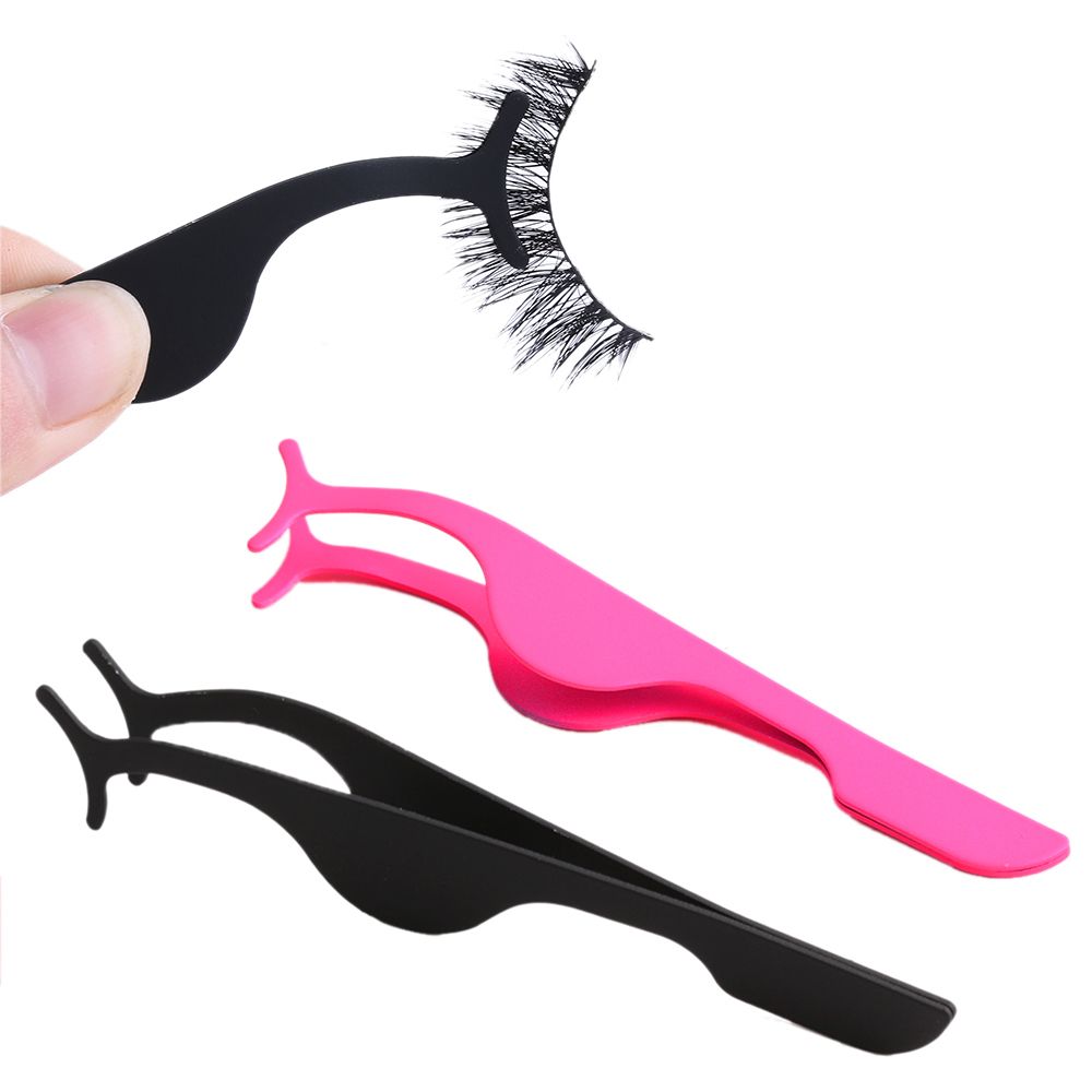1 Piece Professional Pink Black False Eyelashes Eye Lashes Curler Extension Applicator Remover Clip Tweezers Nipper Tool