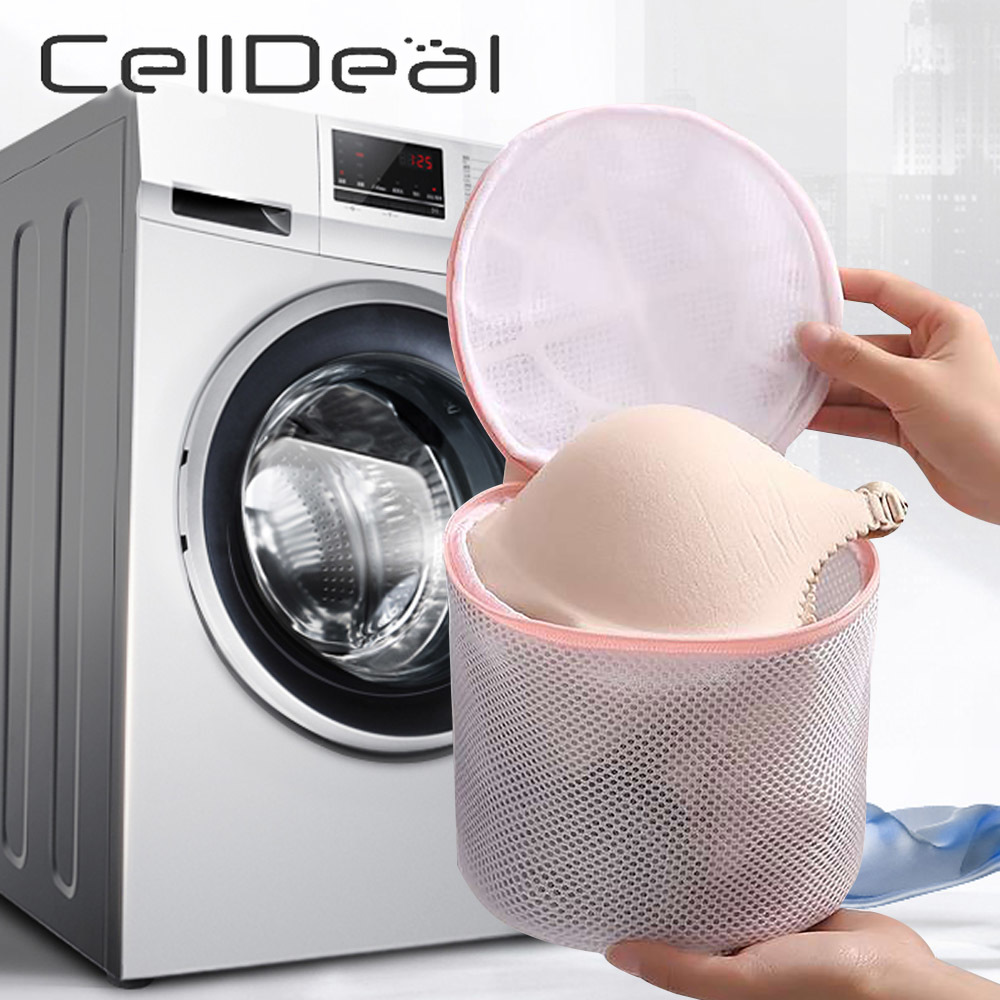 1PC Zippered Foldable Nylon Laundry Bag Bra Socks Underwear Clothes Washing Machine Protection Net Mesh Bags Laundry Basket