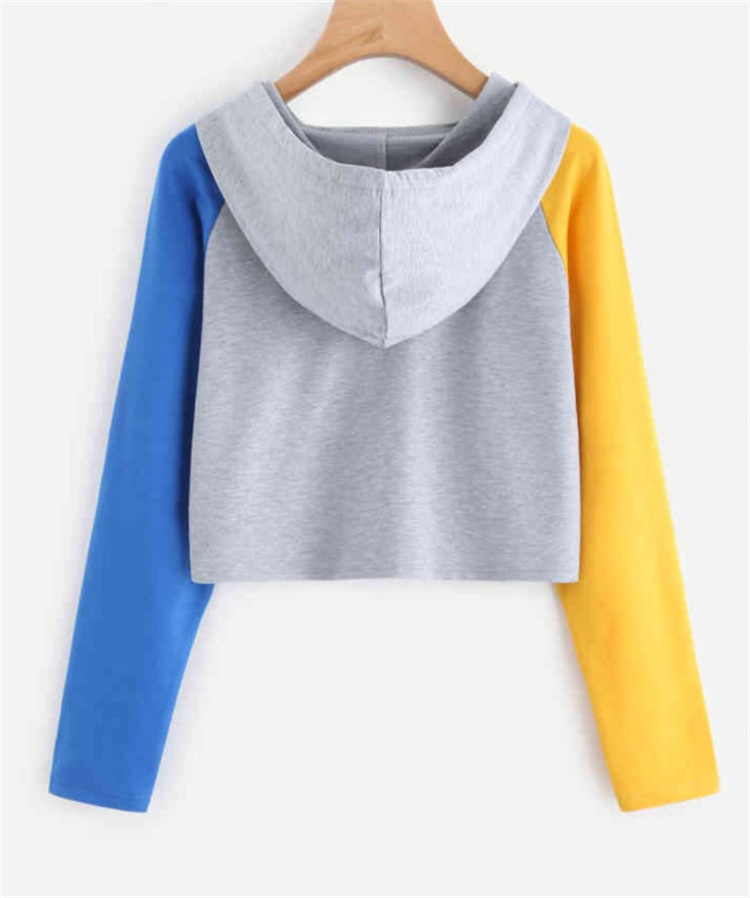 MRMT 2020 Brand New Women's Hoodies Sweatshirts Long Sleeve Color Matching Pullover for Female Short-style Hoodie Sweatshirt