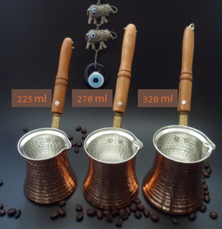 Turk Turkish Coffee Pot Coffee Turk Turkish Copper Coffee Maker for Turk Cezve Cafeteria Wooden Handle Cevze