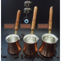 Turk Turkish Coffee Pot Coffee Turk Turkish Copper Coffee Maker for Turk Cezve Cafeteria Wooden Handle Cevze