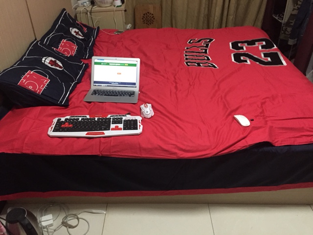 100% cotton Jordan retro style red duvet cover set bedding sheet set king size
