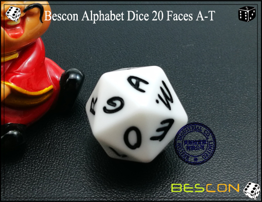 Bescon Alphabet Dice 20 Faces A-T-3