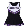 Girl Sexy Cheerleader Costume Skirt Sports Uniform With Pom Poms Musical Halloween Party Fancy Dress Team School Show Clothes