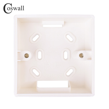 Coswall External Mounting Box 86mm*86mm*33mm for 86mm*86mm Standard Switches and Sockets Apply For Any Position of Wall Surface