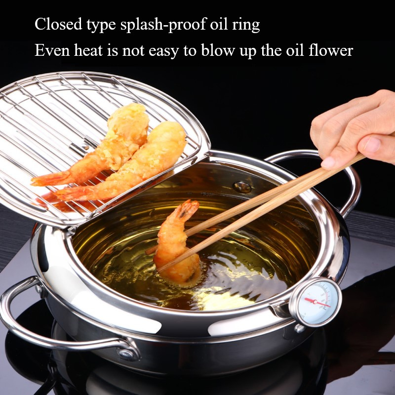 Universal Temperature Control Fryer Mini Stainless Steel Frypot Induction Cooker Cookware