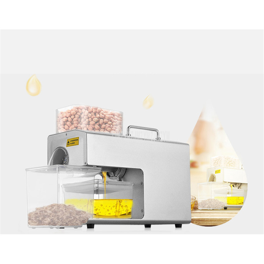 220V 700W Household Home Use Mini Electric Automatic Oil Presser Stainless Steel Peanut/Rapeseed/Sesame Oil Press Machine