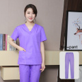 Hospital Operating Room Black Blue Nurse Scrubs Set Beauty Salon Work Uniform Medical Surgical Tops Pants Pet Doctor Workwear