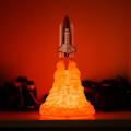 3D Printing Rocket Light Moon Space Shuttle Dropshipping Space Aircraft Smart Home Decoration Table LED Lamp Lithium battery gif