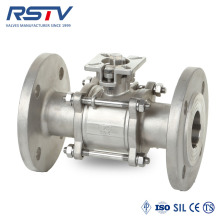 Floating Stainless Steel ​3PC Flanged Ball Valve with ISO5211 Mounting Pad