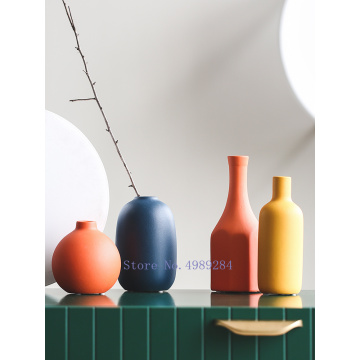 Creative Nordic ceramics vase color Flower arrangement accessories Decorative ornaments vases for centerpieces for weddings