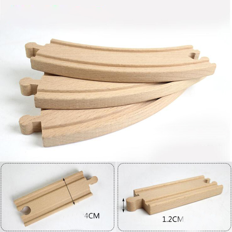 New Wooden Train Track Accessories Beech Wood Train Railway Parts For Thomas Biro All Brands Train Toys Racing Tracks