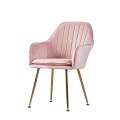 Chair Nordic Light Luxury Dining Home Velvet Stool Net Red Negotiation Reception Makeup Upholstery Hotel