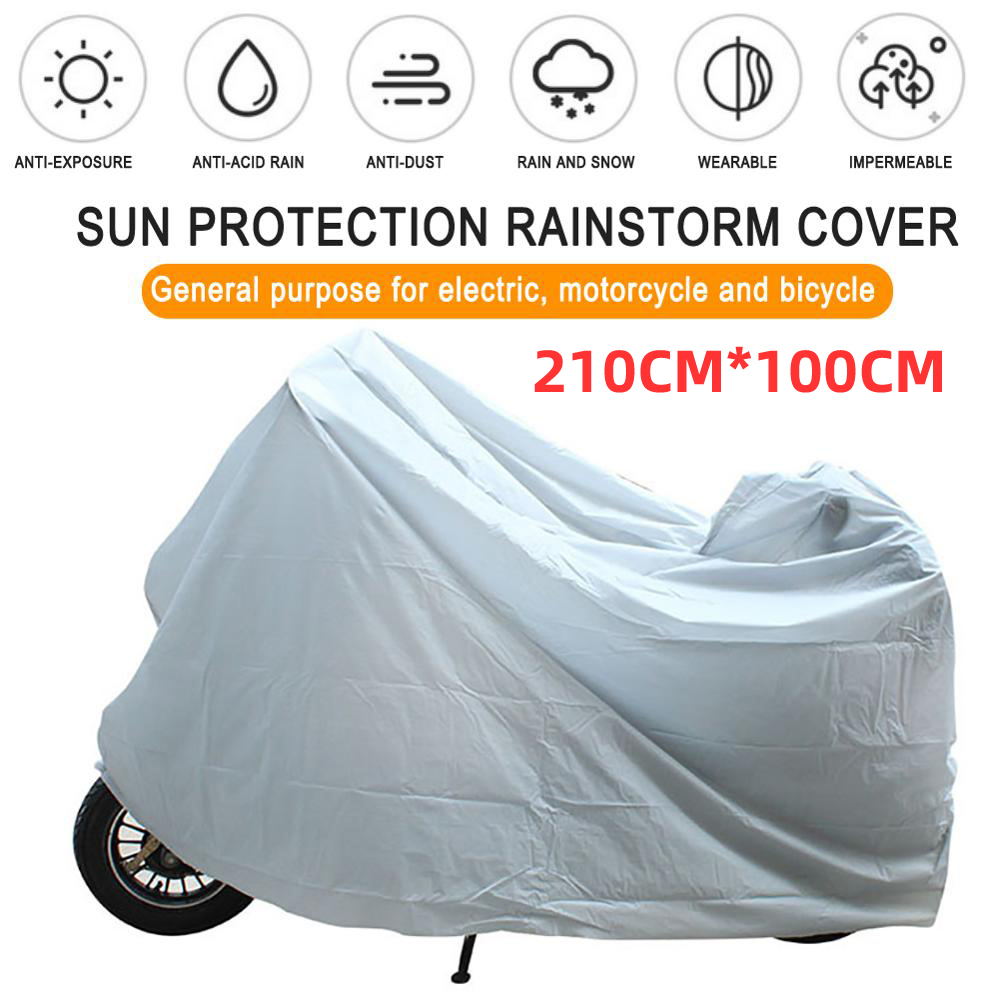 210CM Motorcycle Cover Waterproof Outdoor Dustproof Sunshine Covers UV Protection MTB Bike Electric Bicycle Cases Accessories