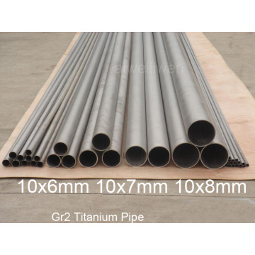 10mm od 10x6mm 10x7mm 10x8mm gr2 seamless titanium tube grade 2 Titanium Pipe heating titanium alloy pipe Industrial ti pipe TA2